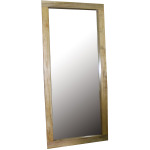 Mirror in Wooden Frame, Brown
