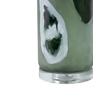 30x16\" Artful Glass Table Lamp, Green