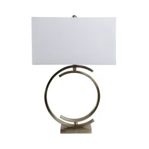 30x20\" Half-circles Rectangle Shade Lamp, Antique