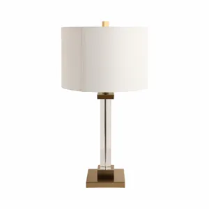 28x15\" Traditional Crystal Lamp, Clear