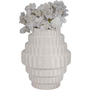 10'' WHITE STAGGERED VASE X