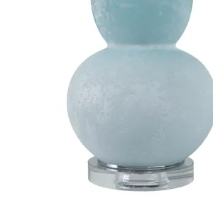29x16\" Gourd Frosted Glass Lamp, Blue