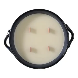 8\" 14 Oz Sandalwood Candle, Blue