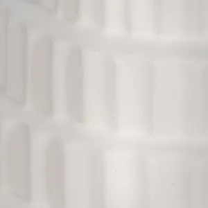 10\" Textured Staggered Vase, White