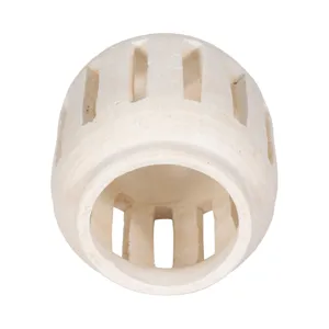 8\" Round Lantern Hurricane With Open Slats, White