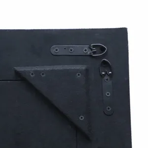 42x23\" Hair On Hide Cow Print Mirror, Brown/white