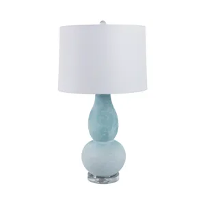 29x16\" Gourd Frosted Glass Lamp, Blue