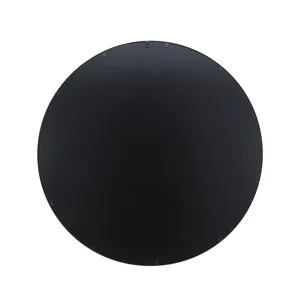Metal 36" Round Mirror, Black