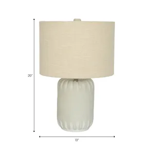 23" Ecomix Lamp With Shade, Ivory Kd