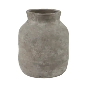 12x10\" Terracotta Milk Vase, Gray