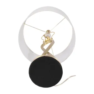 Metal, S/2 28\" Infinity Table Lamps, Gold