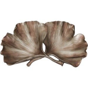 Resin Ginkgo Leaf Plate, Gold