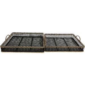 S/2 Bamboo Trays 20/22