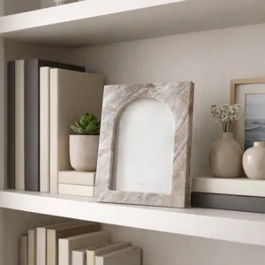 5x7" Arch Opening Marble Photo Frame, Multi