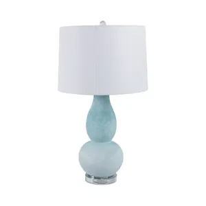29x16\" Gourd Frosted Glass Lamp, Blue
