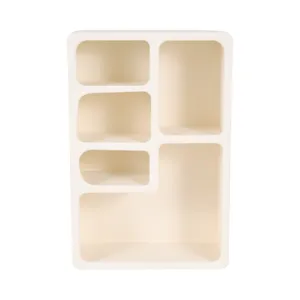 Ec 24" Rectangle Rough Finish Wall Shelf, White