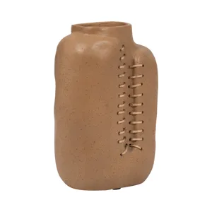 Ecomix, 12\" Stitched Up Vase, Terracotta