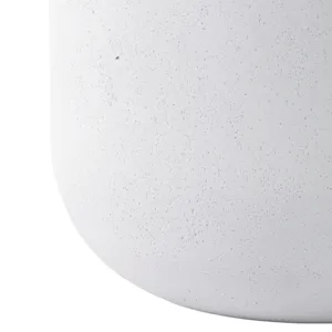 S/3 9/12/15\" Rounded Cement Planters, White