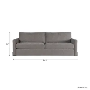 94x39" Modern Textured Sofa, Light Brown