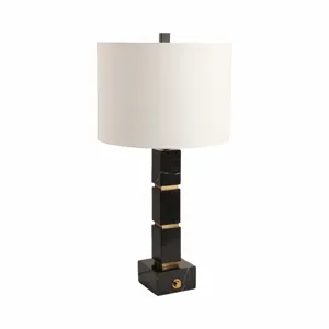 27x14\" Stacked Marble Cubes Lamp Base Switch,black