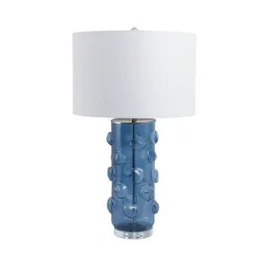 29x17\" Glass Bubbles Table Lamp, Blue