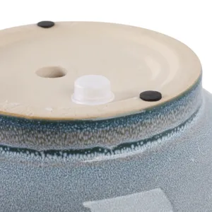 S/2 6/8\" Reactive Glazed Planters, Blue