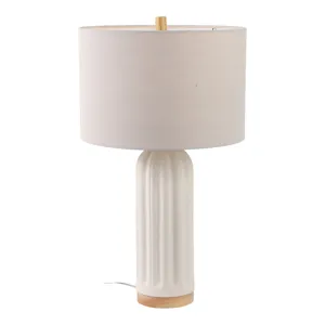 27\" Ceramic Table Lamp, Ivory