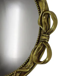 S/2 12/16\" Coquette Bow Trays, Gold