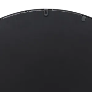 Metal 36" Round Mirror, Black