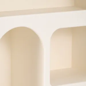 Ec 24\" Arch Rough Finish Wall Shelf, White