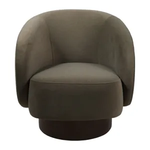 32x31"  Swivel Accent Chair, Green/brown