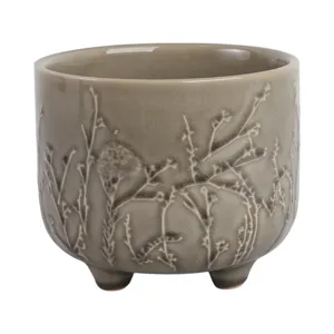 6\" Flower Branches Planter, Cream
