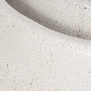 S/2 10/14\" Terracotta Bowls, White Crackle