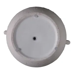 10\" Textured Stoneware Jug Planter, White