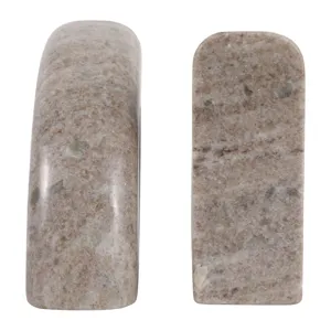 S/2 6\" Large Contemporary Marble Bookends, Beige