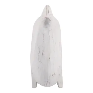 12x8" Alibizia Wood Whale, White