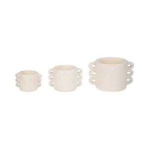 10\" Arch Handle Planter, White