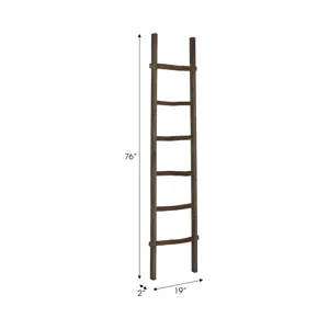 Ec Wooden Decorative 76\" Ladder,brown