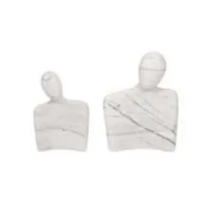 White Marble Hugging Couple