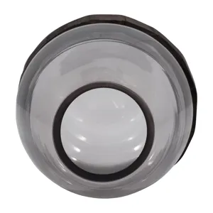 Glass, 10\" Belly Vase W/ Wood Band, Clear