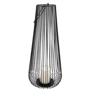 Metal, 25"h Wire Lantern, Black