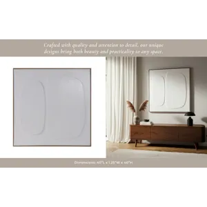 40x40 Mod 3-dimensional Wall Art, White