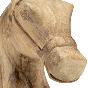 Wood, 10"h Horse Head Deco, Brown