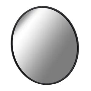 Metal 36" Round Mirror, Black
