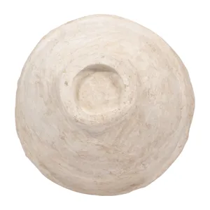 Paper Mache, 15\" Vase With Handles, White