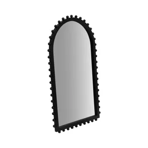 Ec Wood, 24x39 Beaded Arch Mirror, Black
