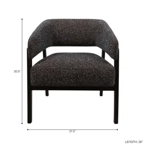 31x28" Modern Accent Chair, Brown