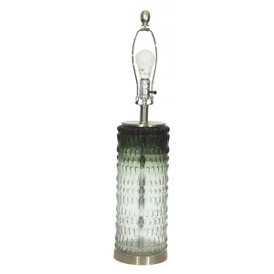 Glass 31" Textured Table Lamp,green
