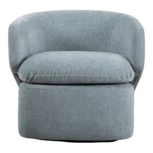 31x30" Modern Swivel Accent Chair, Light Blue