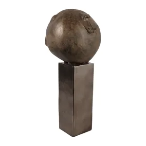 22x9" Smiley Head On Pedestal, Multi